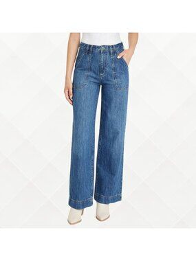 Universal Thread Wide Leg Jeans • 0 Short • Medium Wash • WDM-100104
